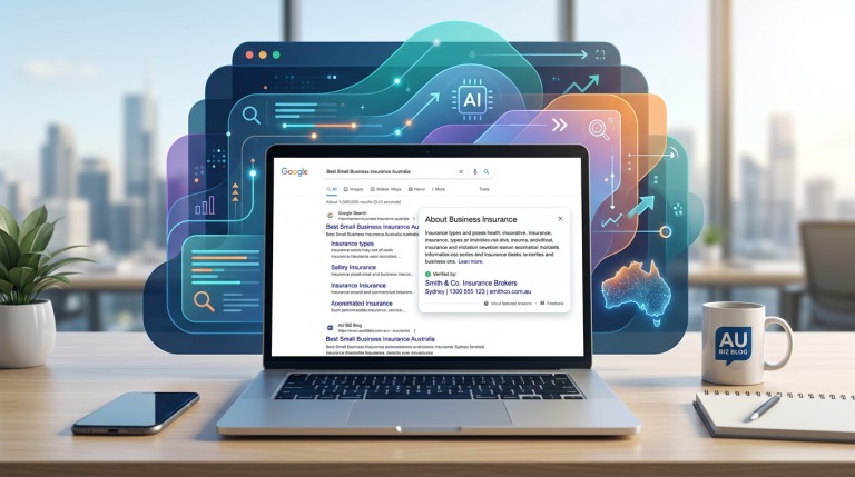 Australian business owner reviewing how search answers reference their business