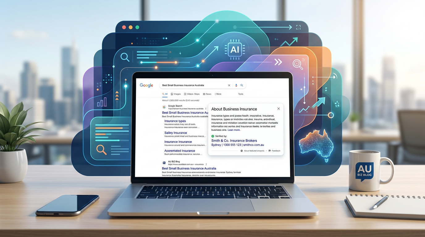 Australian business owner reviewing how search answers reference their business