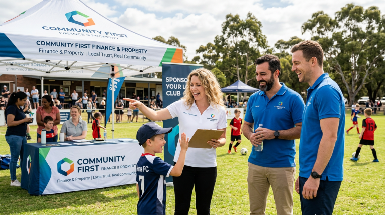 Australian finance professionals supporting a local community event to build trust