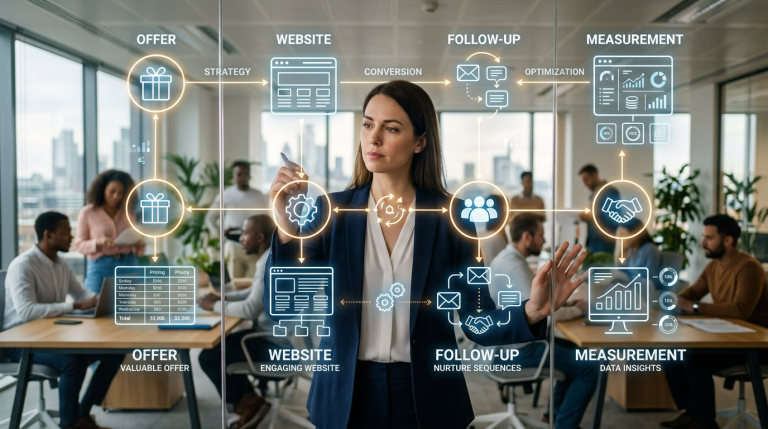 Startup founder weighing a first marketing hire against building a marketing system