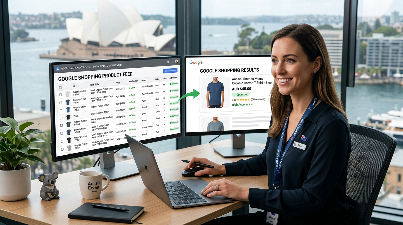 Australian online store optimising a Google Shopping product feed