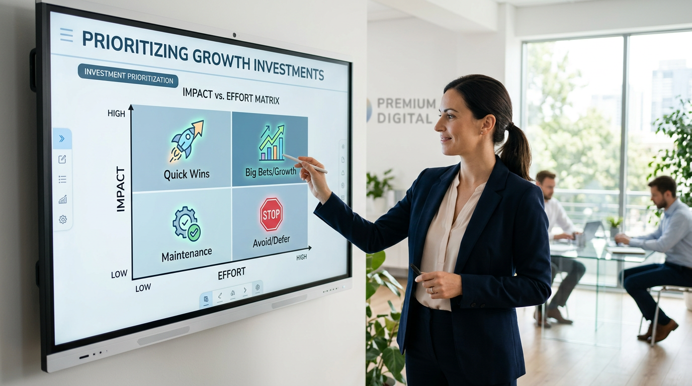 business owner prioritising growth investments against a clear plan