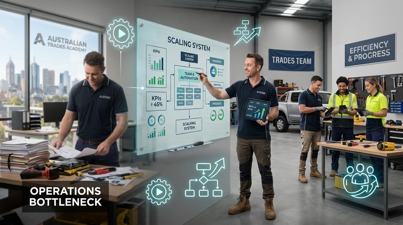 Australian trades business owner breaking through a revenue plateau with systems