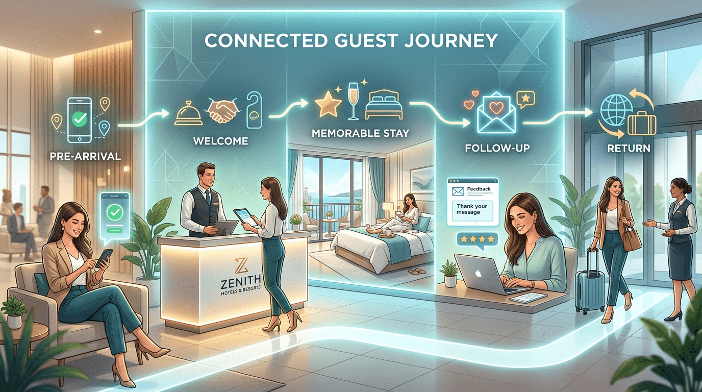 Hotel marketing the whole guest journey before, during and after the stay